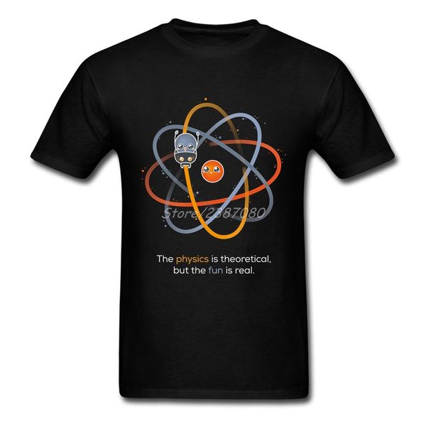 

new the physics is theoretical but the fun is real t shirt camiseta mens t shirts cotton xxxl short sleeve tees shirts homme