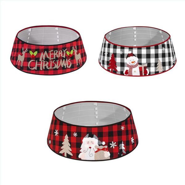 

christmas tree skirt christmas party dress up supply xmas tree decoration arrangement apron home plaid decor gift box
