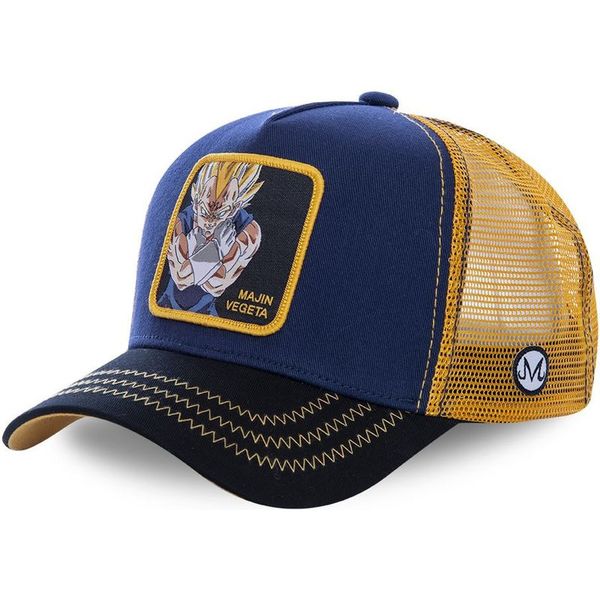 

new brand majin vegeta ball snapback cap cotton baseball cap men women hip hop dad hat trucker mesh hat dropshipping, Blue;gray