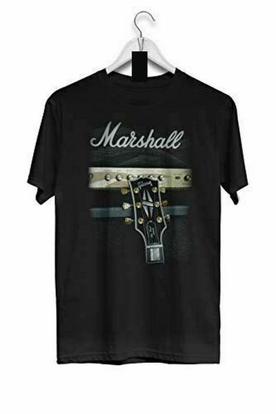 

black t- tee t shirt men electric rock guitar 80s marshall gift s-3xl t-shirt fashion cool