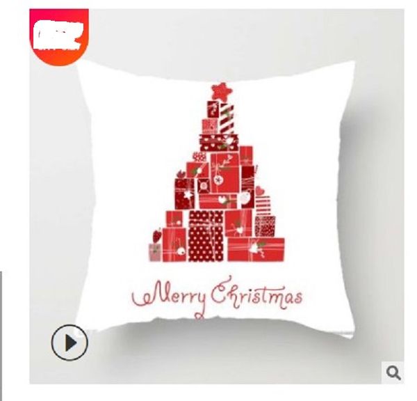 

2020 home textiles popular linen print pillow cover new christmas ball print pillow cover pillow case 45cm*45cm 026