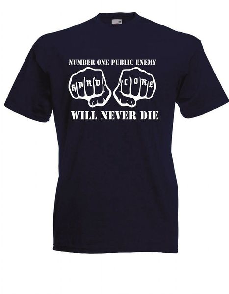 

men t shirt 100% cotton print shirts herren t-shirt master of hardcore fans - will never die bis (musik ) tee shirt