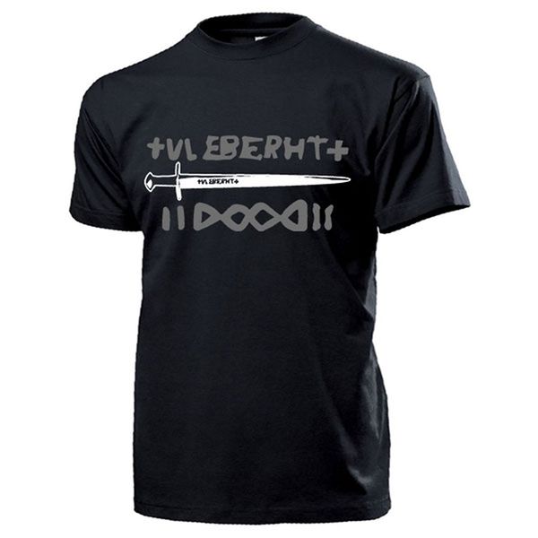 

new 2019 men's casual letter printed ulfberht sword inscription vlfberht germanen franken battle warrior runes casual tees