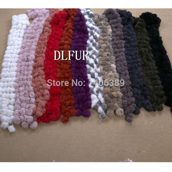 

dl6052 fur scarf for women natural fur ball scarves women winter warm scarf, Blue;gray