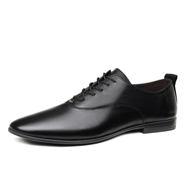 

flat leather sneaker for fashion wear male heel man black formal vestir mens loafers casual para shoe genuine shoes causal 2020