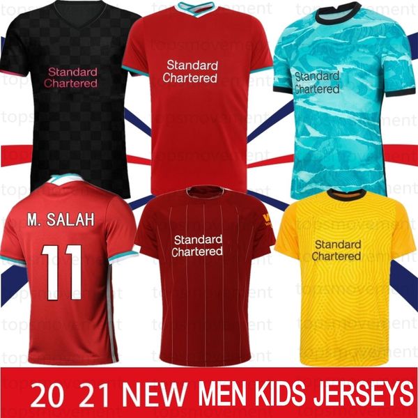 

20 21 футбольные трикотажные изделия 11 mohamed salah 10 mané m. salah 9 sipino milner henderson 4 virgil men kids home 2020 camisetas futbo, Black;yellow