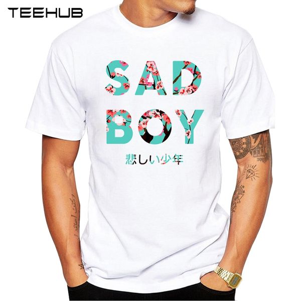

новые поступления 2019 teehub прохладный мужская мода sad boy дизайн футболки с коротким рукавом o-образным вырезом топы hipster tee