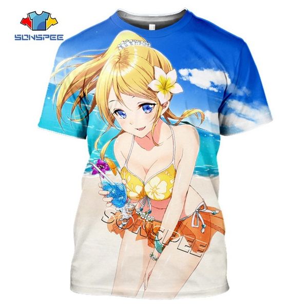 

men anime loli girl love live 3d print shirts funny aesthetic horror men clothing