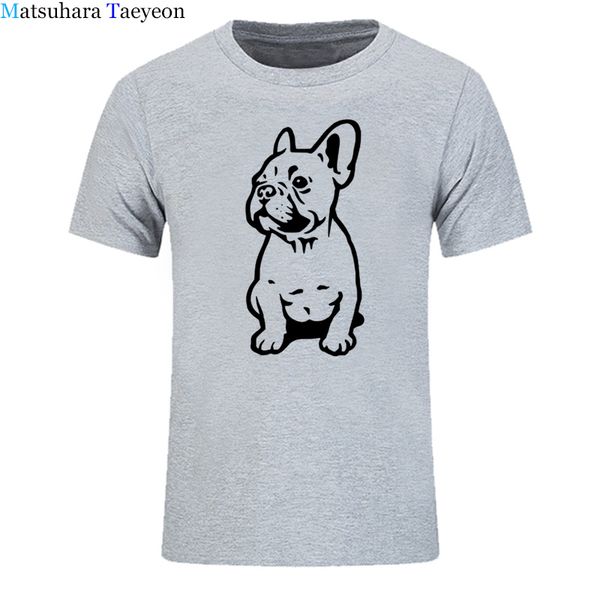 

french bulldog print t-shirt men summer style cotton short sleeve o-neck t shirt funny tee mans clothing