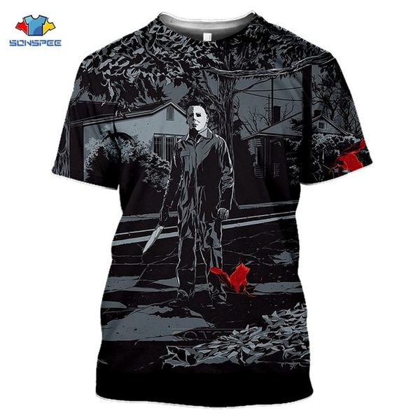 

horror friends pennywise michael myers jason halloween summer men 3d print shirts horror humor kawaii men clothing