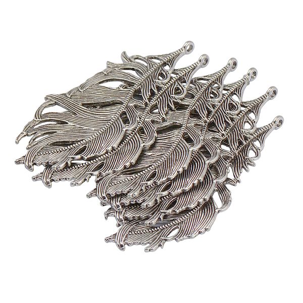 

6 шт 85x41mm античный серебряный сплав цинка перо подвески большой подвеска fit ожерелье цепи diy изготовление ювелирных изделий закладка cr, Black