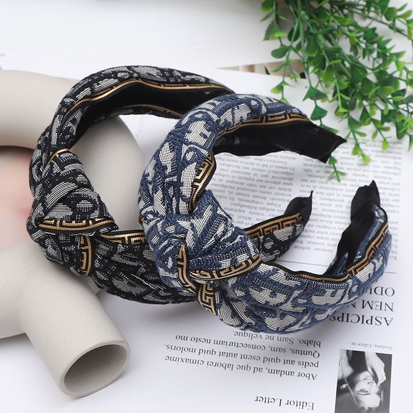 

2020 korean women hair headbands ladies fashionable pressed hair sweet sports wide brim headband casual printed accessories