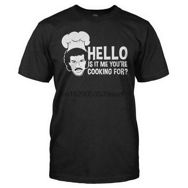 

hello is it me youre cooking for lionel richie black t-shirt cant slow down bodybuilding tee shirt