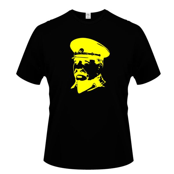 

ussr stalin in uniform men t-shirts funny design printing cotton tees customized