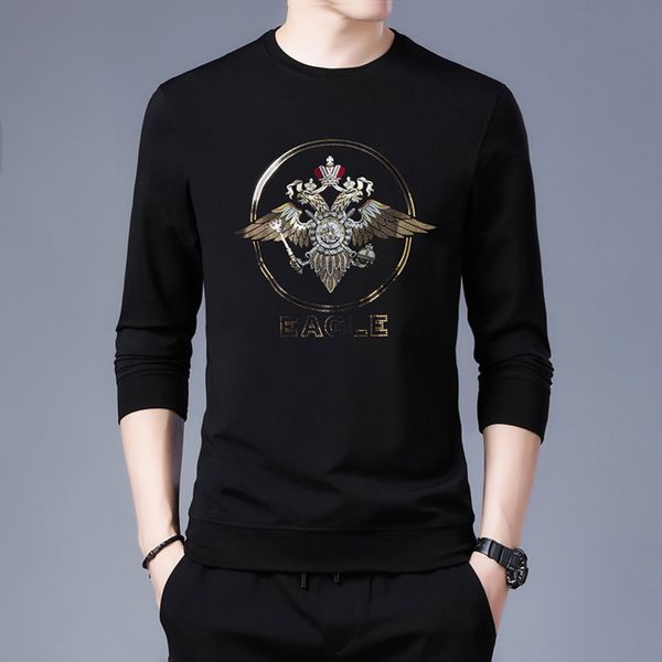 

горячие алмазный свитер sweater2020 осень новый длинный рукав свитера bo4jk вскользь мужских круглых шеи корейской молодежи базы рубашки муж, Black