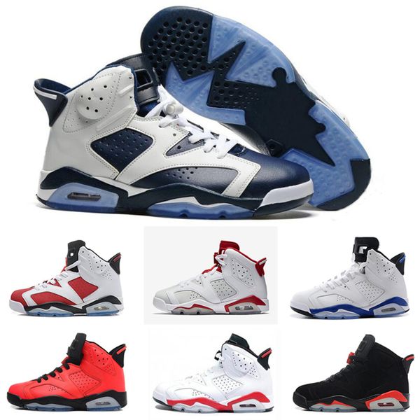 

qaulity 6 men basketball shoes carmine high black sport blue oreo olympic maroon oreo high sports trainers with ing