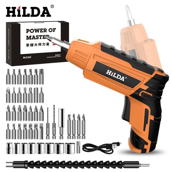 

hilda cordless электрическая отвертка бытовая аккумуляторная батарея отвертка мини дрель электрическая дрель электроинструмент