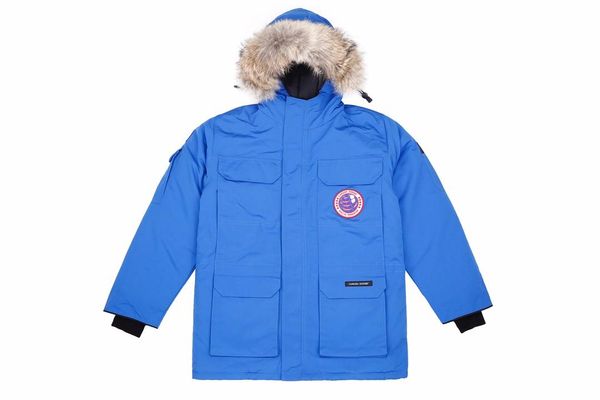 

canada men european size 90% goose down jacket real wolf fur jacket men outdoor sports cold warm jacket of man down coat yrf03, Black