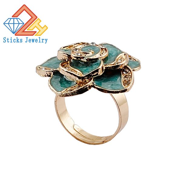 

cluster rings fashion alloy jewelry ring pattern perspective drip, Golden;silver