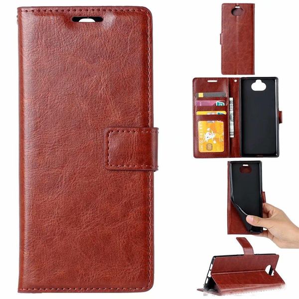 

phone cases for sony xz4 crazy horse wallet leather with p frame tpu cover case for sony xa3 1 10