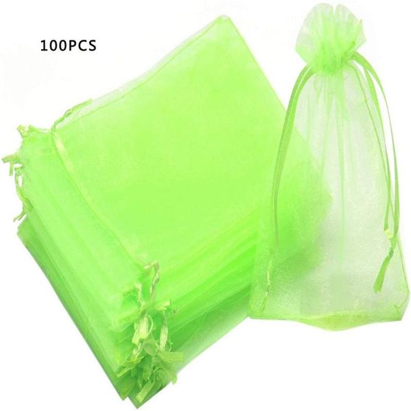 

100pc 13x18 15x20cm lightweight pigment color mesh yarn beam mouth christmas valentine's day party candy box chocolate gift bags