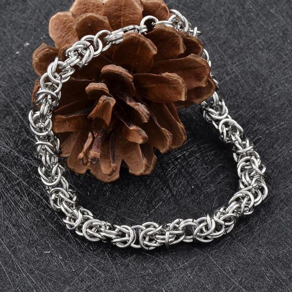 

bangle stainless steel bracelets link chain for men jewelry gift style, Black