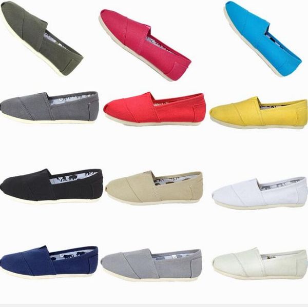 

2020 casual shoes women/men classics tom mrs loafers canvas slip-on flats shoes lazy shoes size w5- m11-15 ing, Black