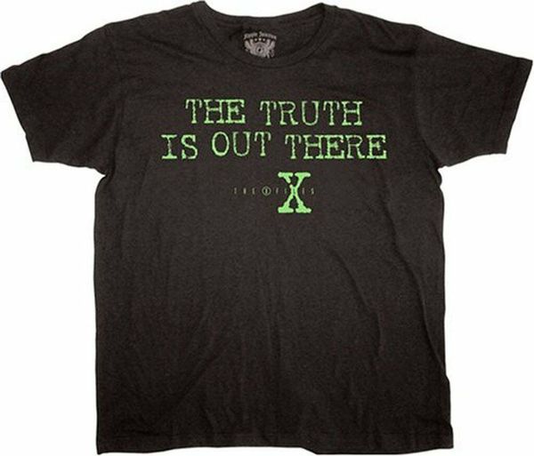 

men's the x files tv show series the truth is out there black t-shirt tee