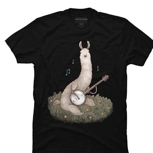 

2020 летний новый бренд t shirt men hip hop мужчины футболка повседневный фитнес банджо llama мужские graphic t shirt