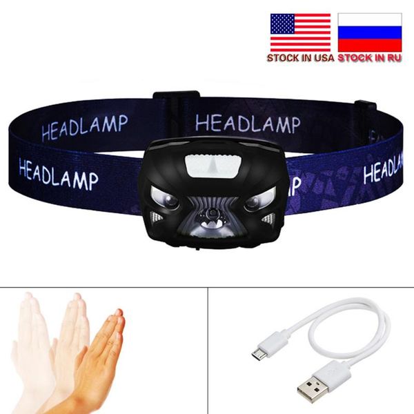 

headlamps drop led headlamp usb rechargeable body motion sensor resistant waterproof bicycle light for running