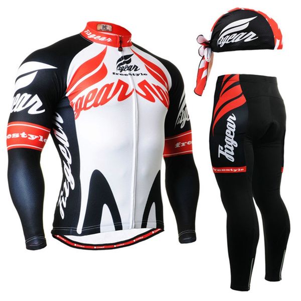 

2020 road cycling clothes long sleeve mens cycling jerseys set long padded pants and classic jerseys, Black;blue