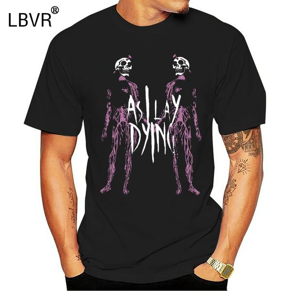 

rare as i lay dying pink skeleton t shirt small s black graphic tee tee shirt
