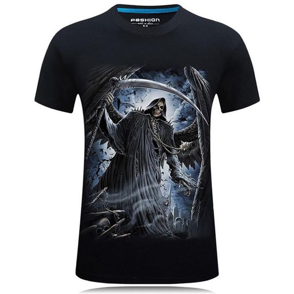 

men shirts t designer 3d round stereo domineering designer t-shirt clothes tshirt shirts printing personality luxury pirate mens neck ahsdc, Black