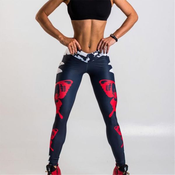 

sexy бабочки pattern цифровая печать push up леггинсы для дам черный упругие силы фитнес высокой талией леггинсы для дам, Black