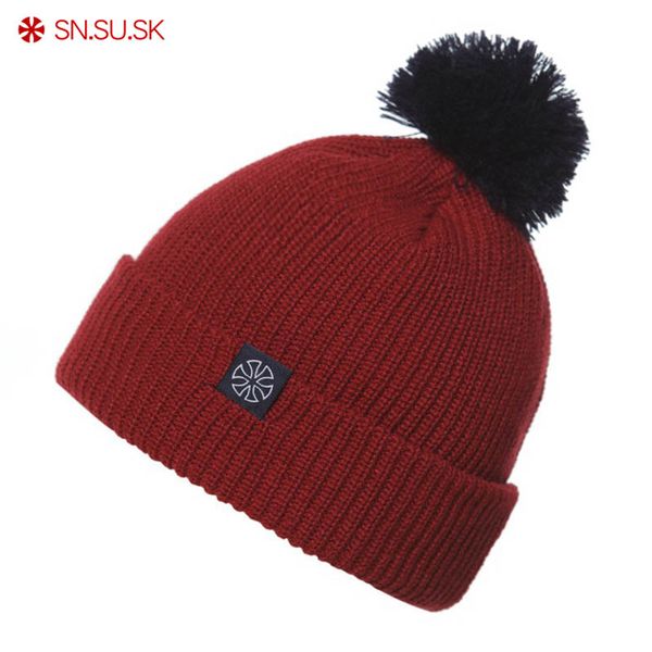 

sn.su.sk winter ski hat female beanies skullies gorros hombre snowboard cap warm woolen caps for men women hats