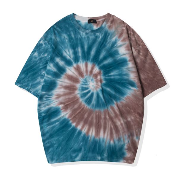 

горячие harajuku multicolor tie-dye футболка crewneck воротник с коротким рукавом хлопок tee, White;black