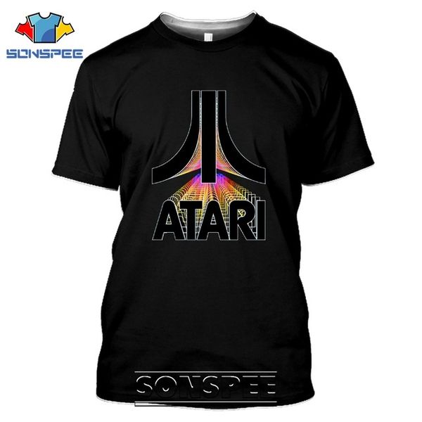

atari vintage arcade retro game 3d print shirts humor aesthetic funny men clothing