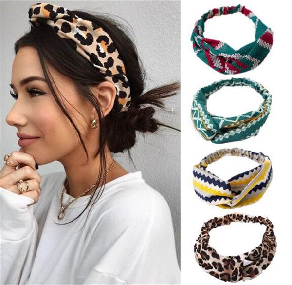 

hair clips fashion print flower knot women headband turban elastic hairband girls headwear lady elegant hair accessories head wrap, Silver