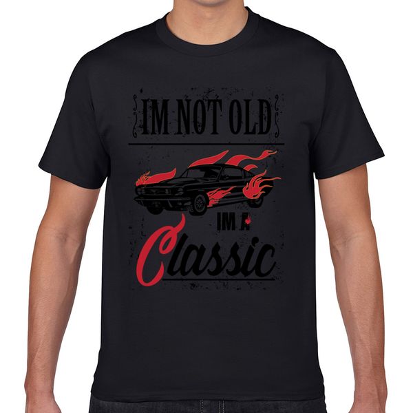 

t shirt men im not old im a classic vintage car veteran humor white geek print male tshirt xxxl