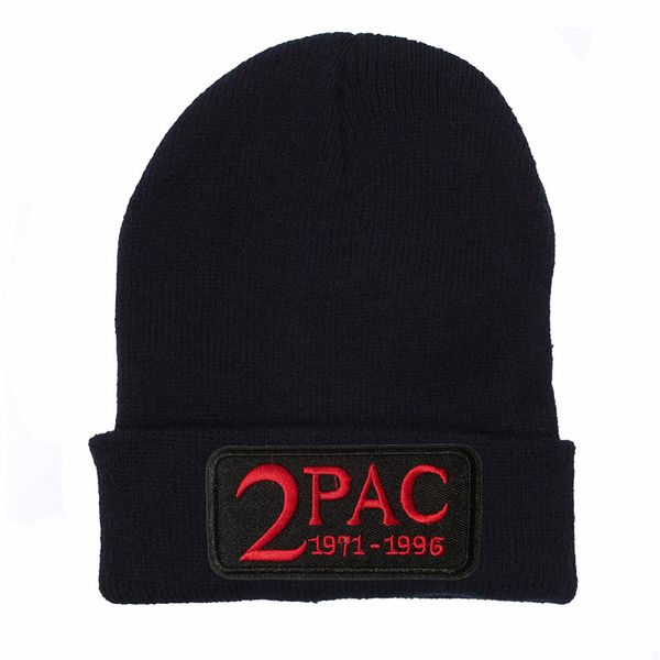 

tupac 2pac winter hat solid hip-hop skullies knitted hat caps winter outdoor