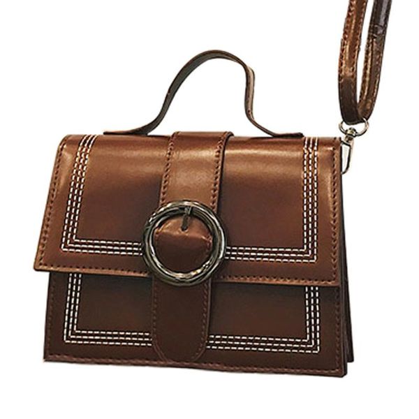 

ladies women girl bag crossbody shoulder bag fashion thread flap hasp pure color design casual personality wild temperament h1
