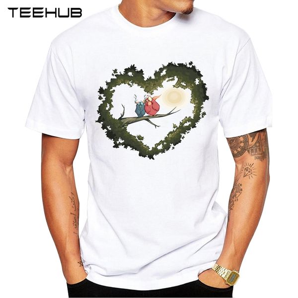 

new arrivals 2019 teehub cool design men's fashion moonkin love printed t-shirt short sleeve o-neck hipster tee