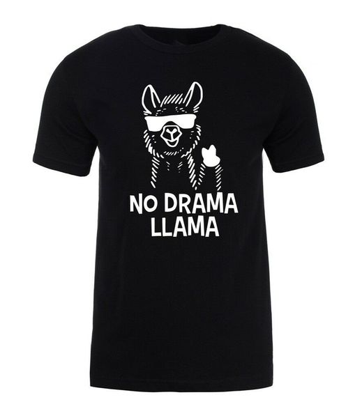 

no drama llama funny mens t-shirt slogans customized tee shirt