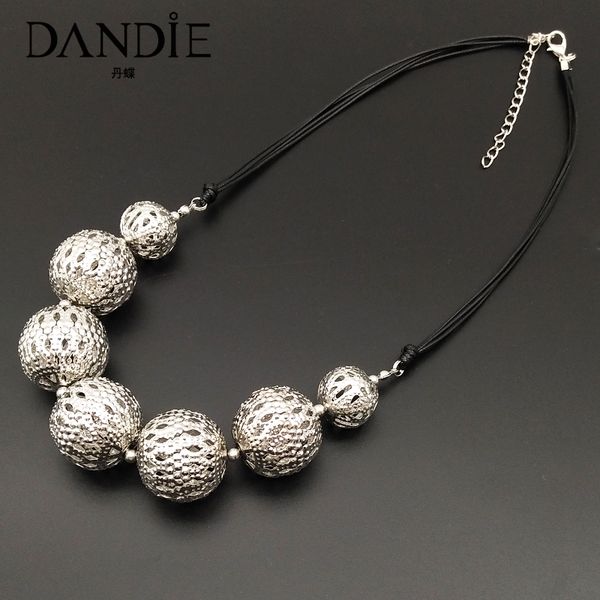 

dandie stylish hollowed-out iron bead necklace, simple feminine accessories, Golden;silver