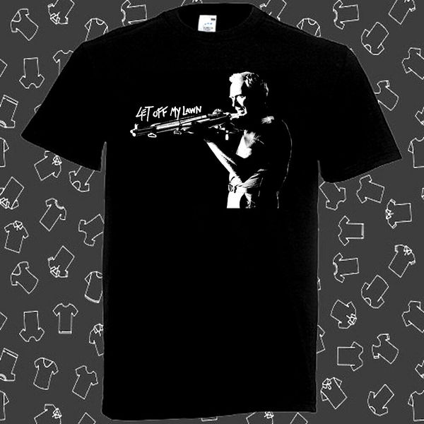 

gran torino off my lawn t-shirt (movie clint eastwood film promo unforgiven) cotton loose short sleeve mens t shirts tee
