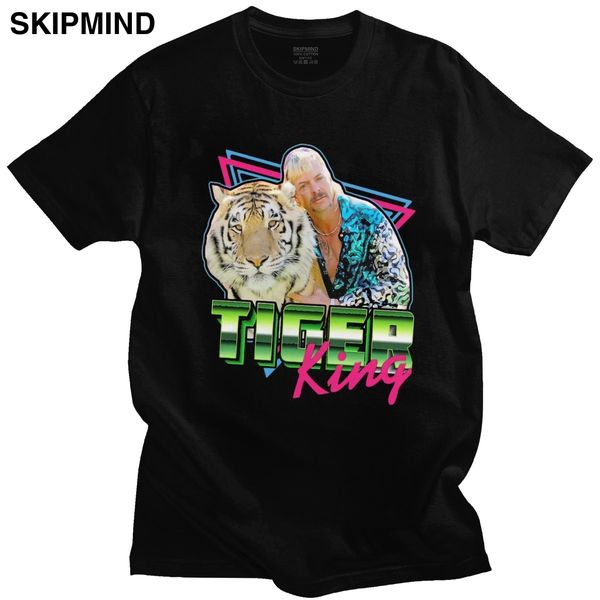 

забавный джо exotic tiger king t-shirt для президента мужчины короткие sleeved досуг выборы для big cat tee tops o-шеи хлопка футболку