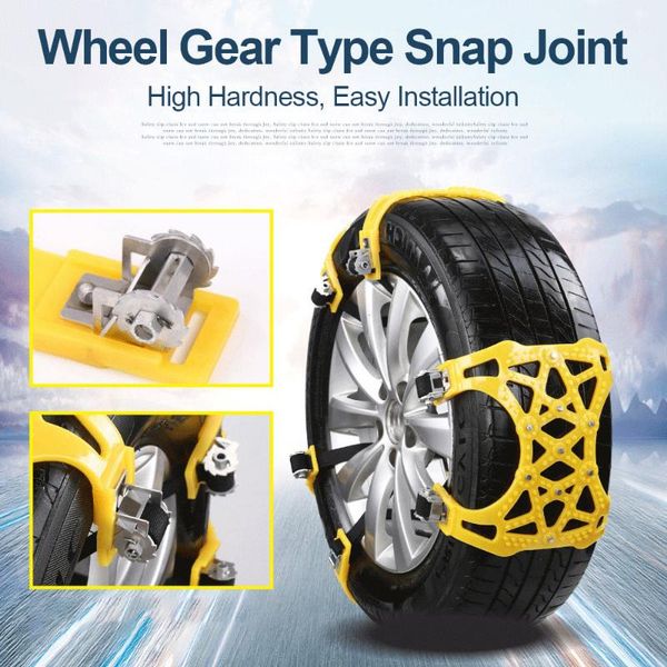 

5d 6pcs anti-skid tire chains car tire snow chains adjustable safety car-styling anti-skid autocross outdoor