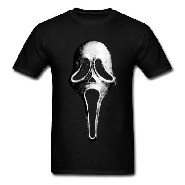 

scream halloween 2020 men black t-shirt punk heavy metal skull mask printed mens cotton t shirt 3d hip hop clothing summer