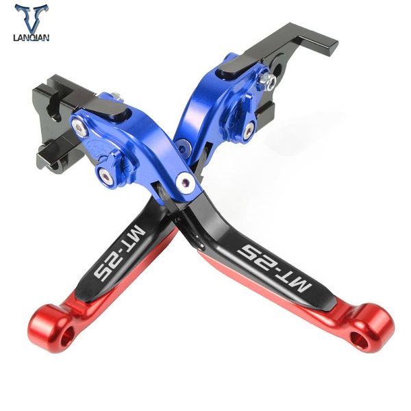 

motorcycle accessories aluminum adjustable brake clutch levers with mt25 logo for mt 25 mt25 mt-25 2005 2006
