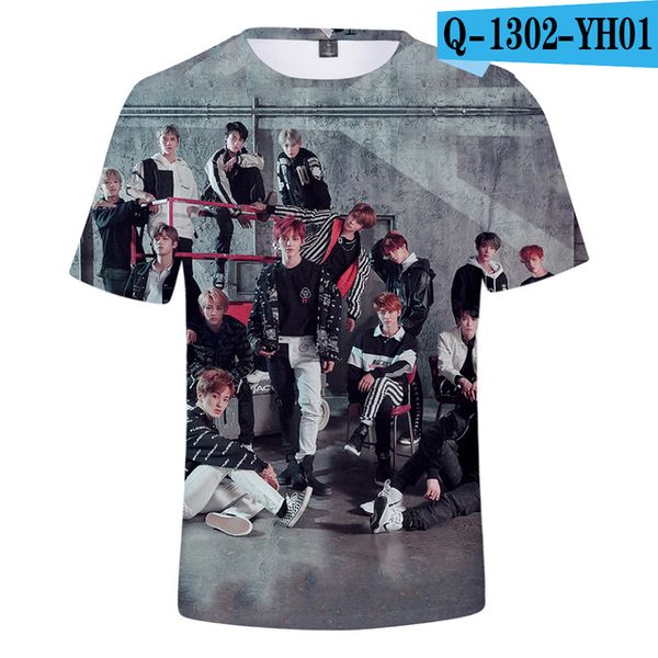 

kpop nct127 seoul concert same printing 4 colors k-pop loose 3d print shirts comics oversized humor men clothing